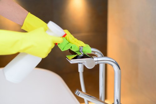 Deep cleaning a high-traffic carpet in a Lambeth property
