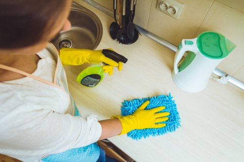 Professional carpet cleaning with controlled moisture and ventilation