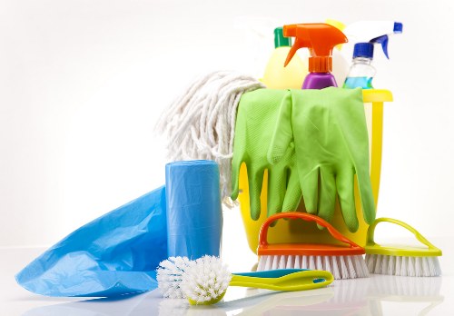 Local carpet cleaners working in a commercial building in Lambeth