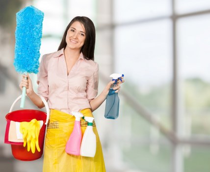 Professional cleaners maintaining desks and shared office spaces in Lambeth